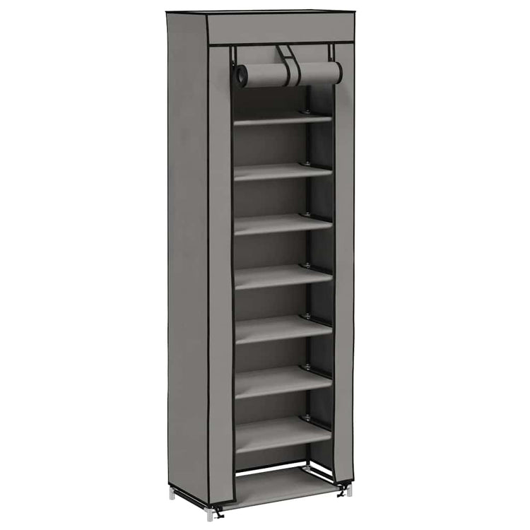 Armoire à chaussures Vidaxl avec couvercle 57x29x162 cm Gray