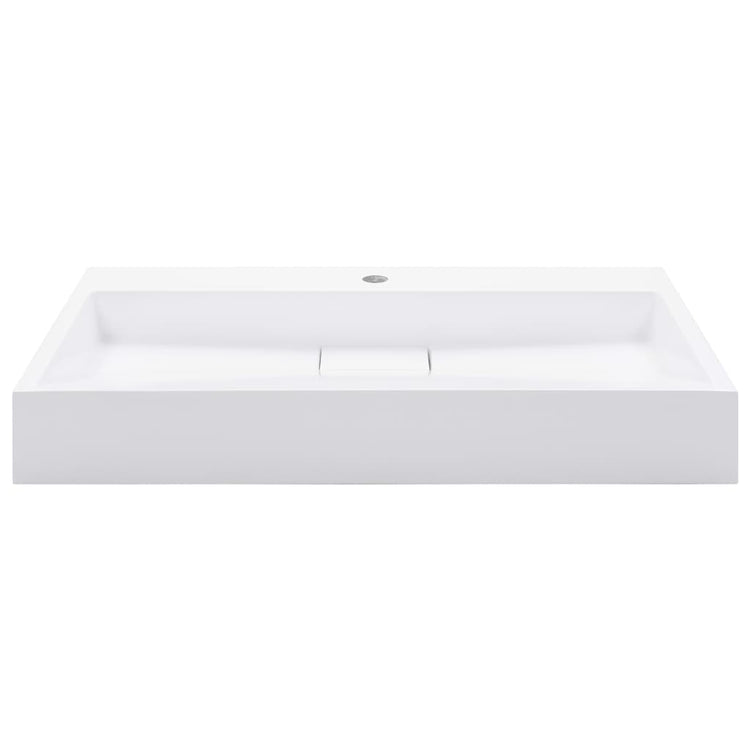 Vidaxl Washbasin 80x46x11 cm en marbre minéral moulé moulé blanc