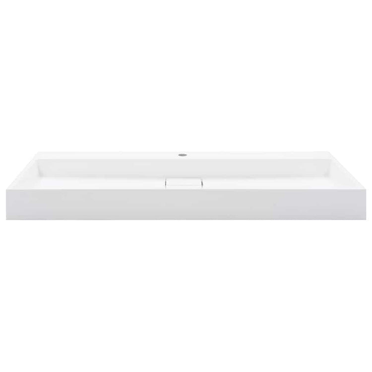Vidaxl Washbasin 120x46x11 cm en marbre minéral moulé moulé blanc