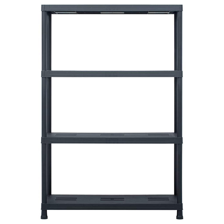 Racks de stockage Vidaxl 2 PCS 220 kg 90x40x138 cm Plastique noir