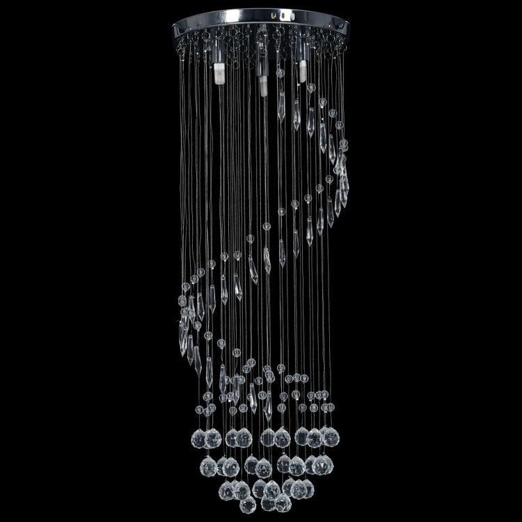 Vidaxl Plafond lampe avec des perles de cristal Spiral G9 Colore