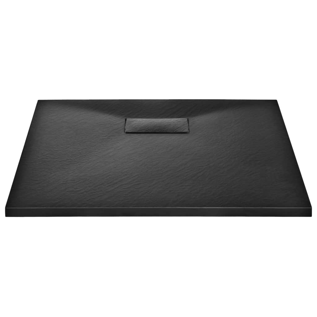 Bac de douche vidaxl 90x90 cm smc noir