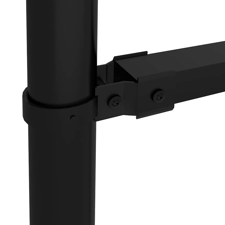 Vidaxxl clôture de jardin avec pointe de lance (0,5-0,75)x1,7 m acier noir