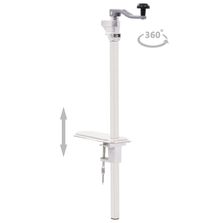 Vidaxl Blik Opender 70 cm Aluminium et argent en acier inoxydable colorés
