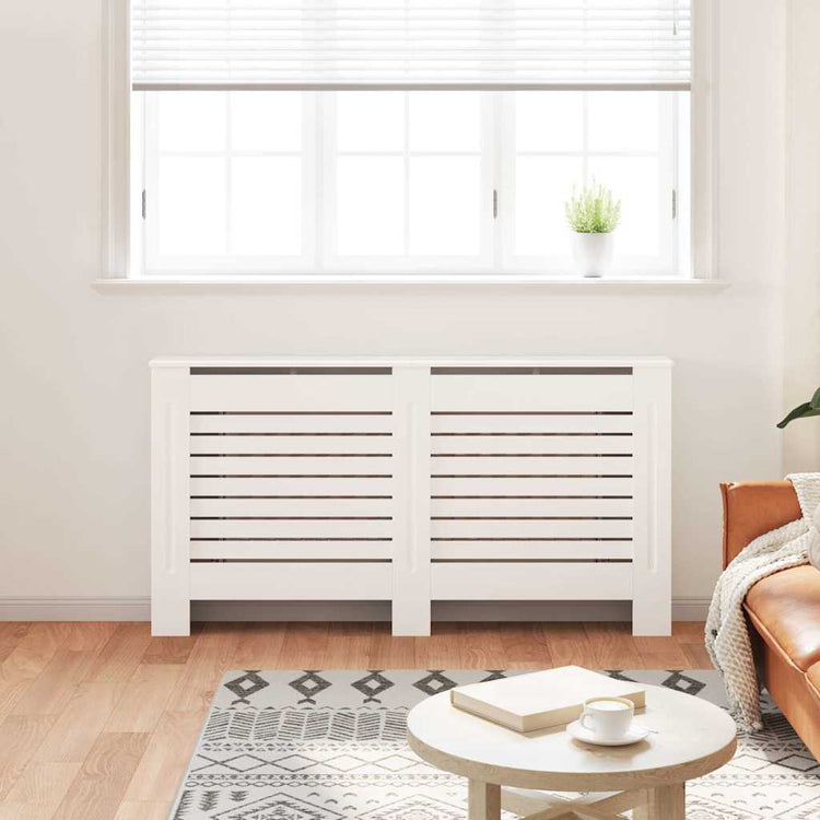 Construction de radiotorom vidaxl 152x19x81,5 cm mdf blanc