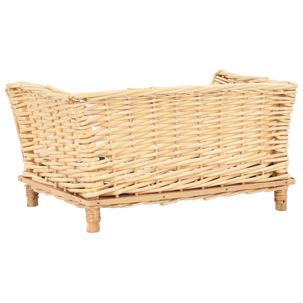 Vidaxl Dog Panier avec oreiller 50x33x30 cm saule naturel