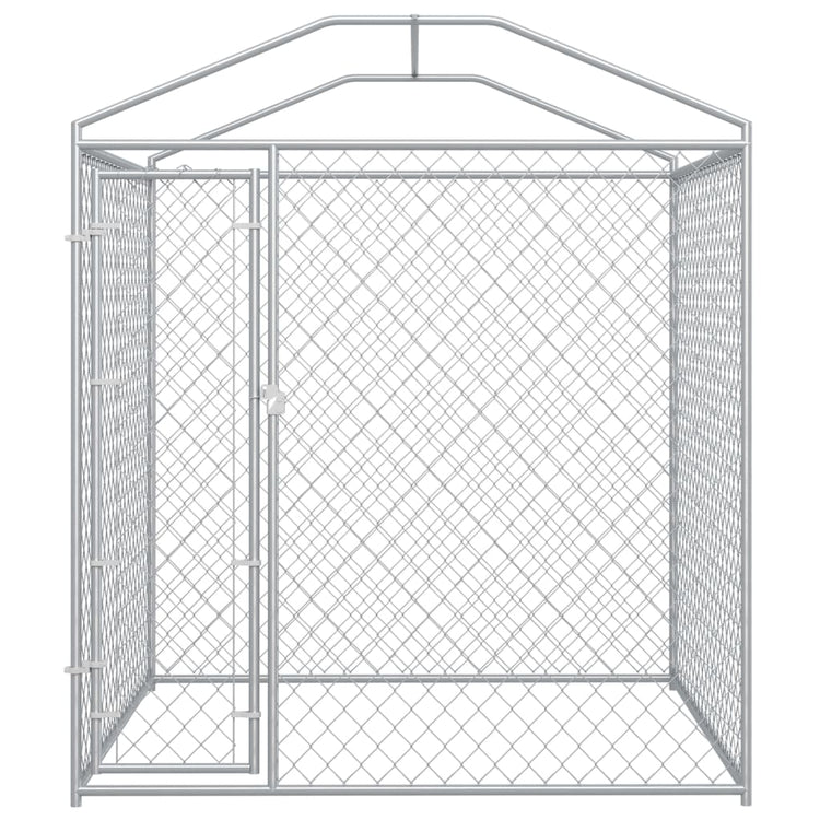 Vidaxl Chienne de chien pour l'extérieur avec le toit 193x193x225 cm