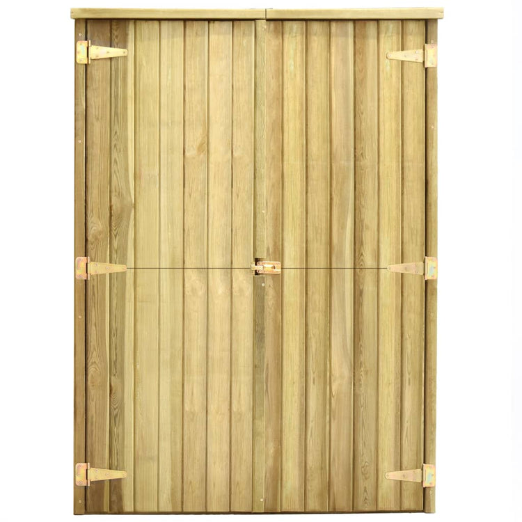 Vidaxl hangar de jardin 123x50x171 cm en bois de pin imprégné