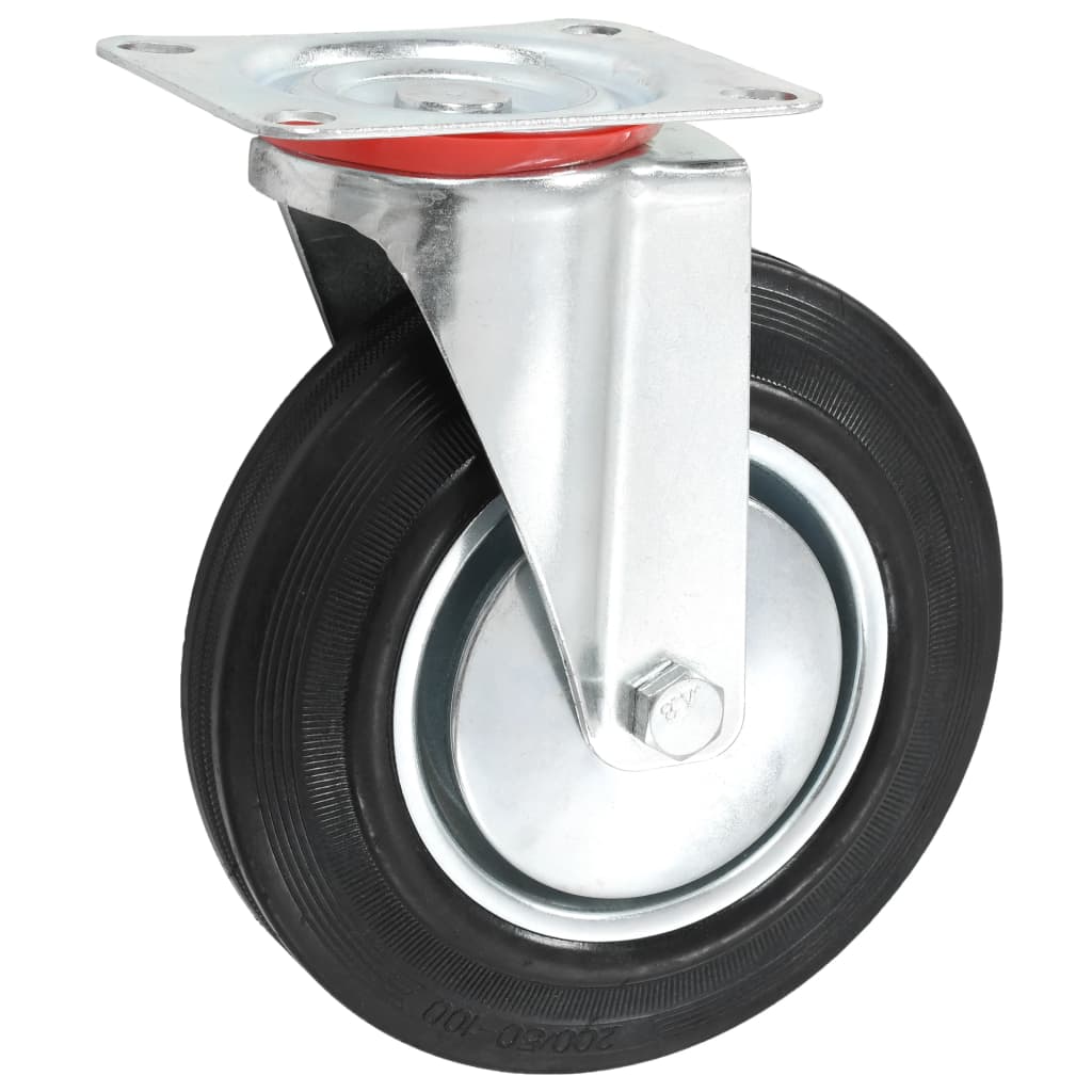 Vidaxxl 8 pcs roues pivotantes 200 mm