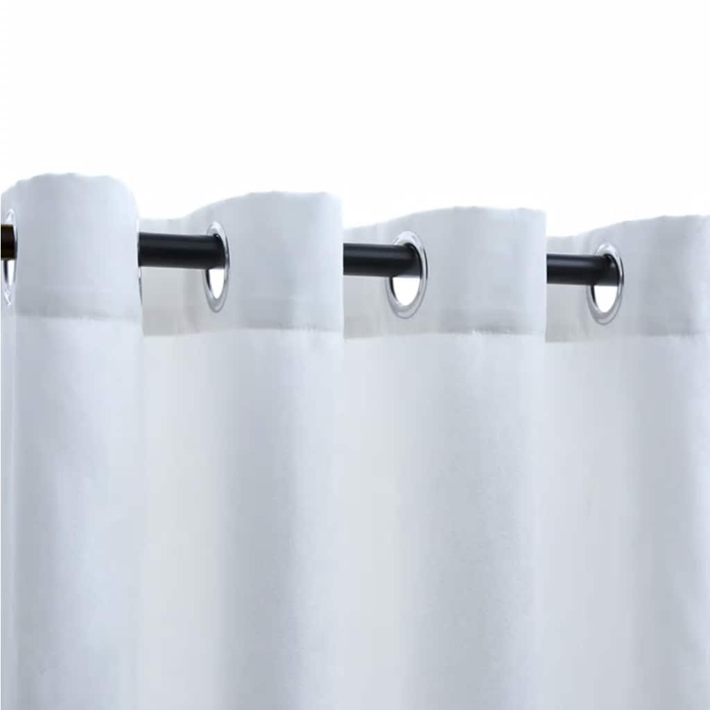 Vidaxl rideaux Blackout avec anneaux 2 ST 140x175 cm blanc cassé