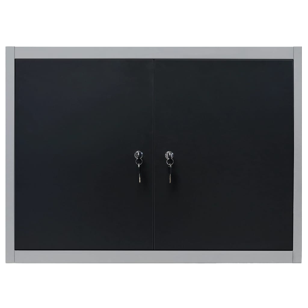 Armoire à outils murale Vidaxx en métal gris et noir