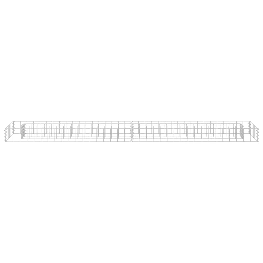 Vidaxl Gabion Planter surélevé 180x30x10 cm en acier galvanisé