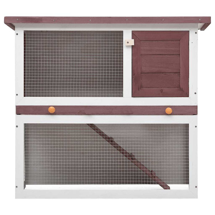 Vidaxl Rabbit Hutch pour l'extérieur avec 1 porte en bois brun