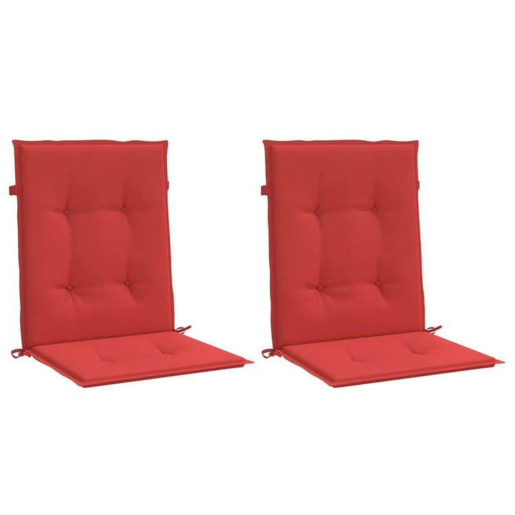 Coussins de chaise de jardin vidaxl bas arrière 2 st 100x50x3 cm oxford tissu rouge