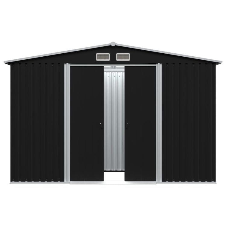 Vidaxl hangar de jardin 257x205x178 cm anthracite en acier