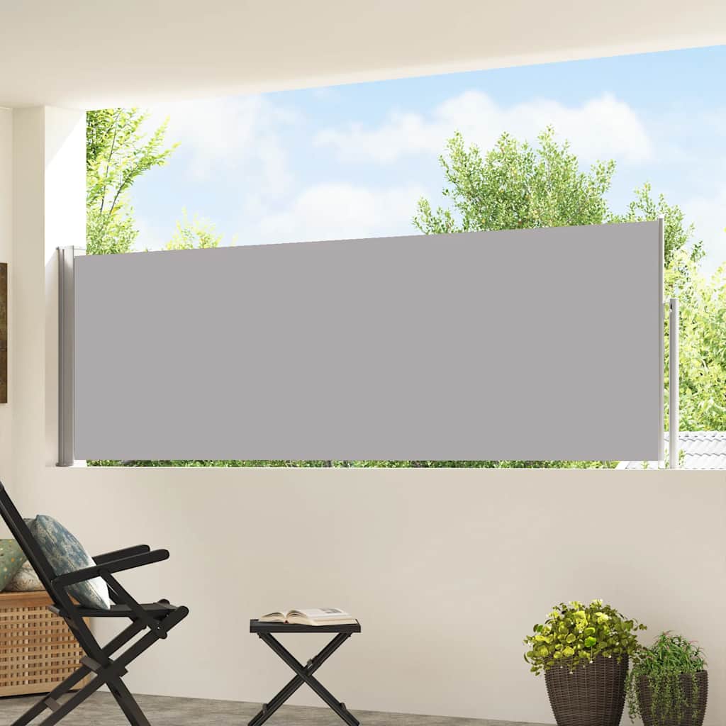 Écran de jardin vidaxl extensible 100x500 cm gris