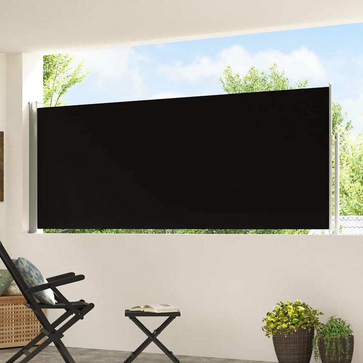 Écran de jardin vidaxl extensible 120x500 cm noir