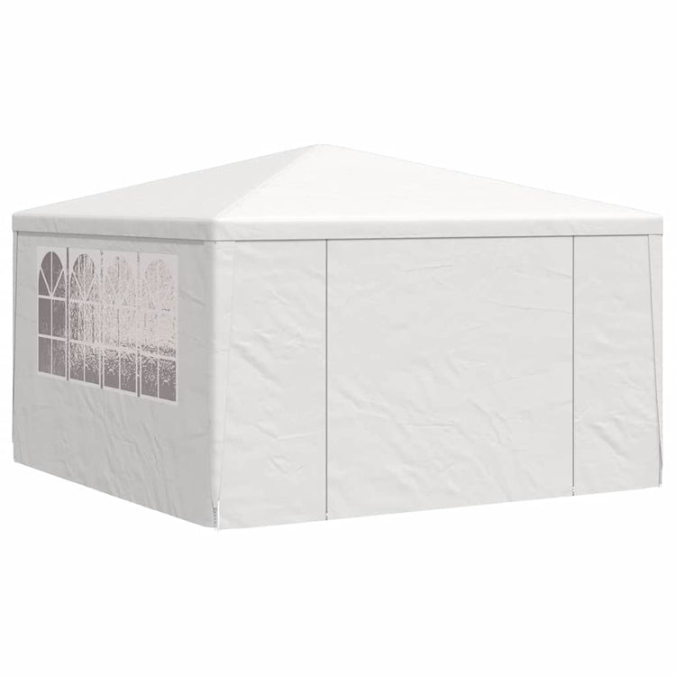 Tente de fête vidaxl avec murs latéraux professionnels 90 g m² 4x4 m blanc