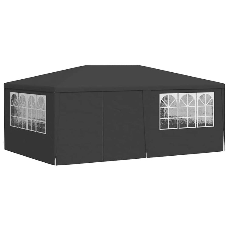 Tente de fête Vidaxl avec murs latéraux professionnels 90 g m² 4x6 m anthracite