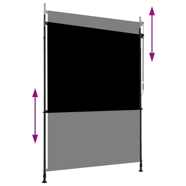 Vidaxl Rouleau aveugle pour l'extérieur de 150x270 cm anthracite