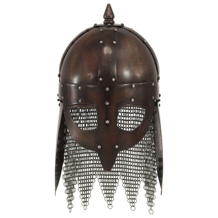 Vidaxl Viking Casque Replica Larp Steel Copper colored