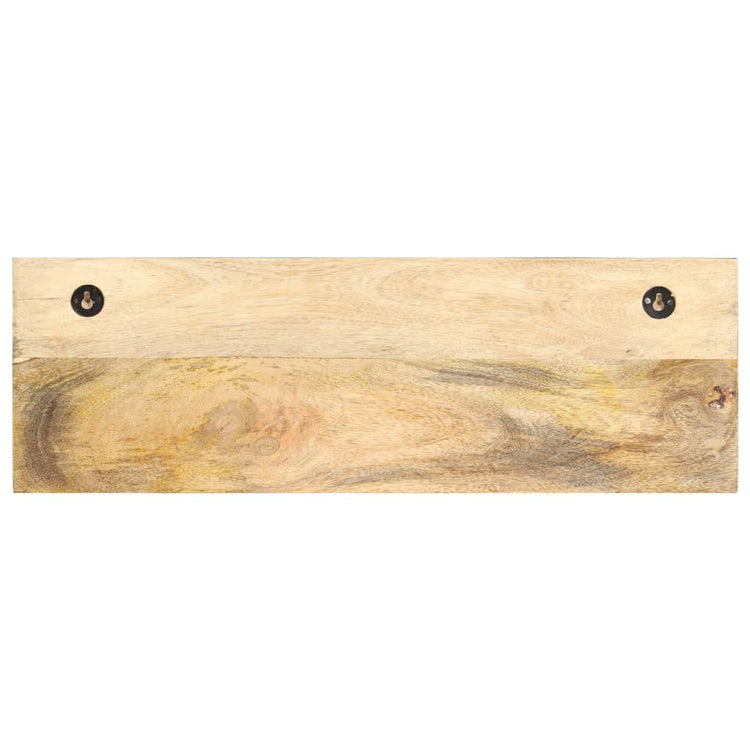 Rack de manteau mural vidaxl 60x15x20 cm en bois massif massif