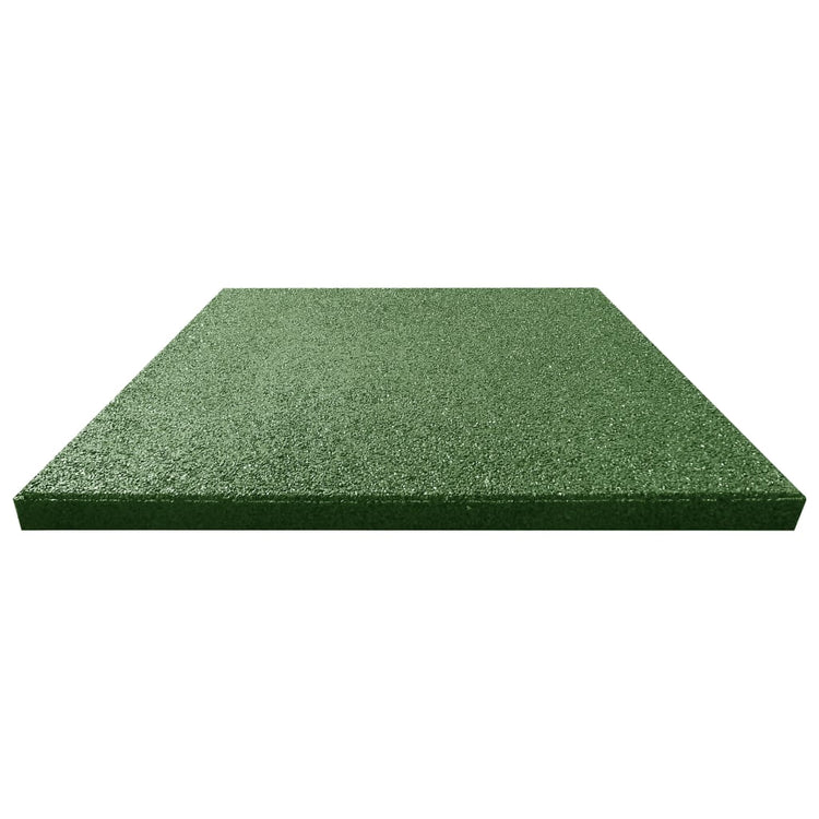 Carreaux de valt vidaxl 18 ST 50x50x3 cm en caoutchouc vert