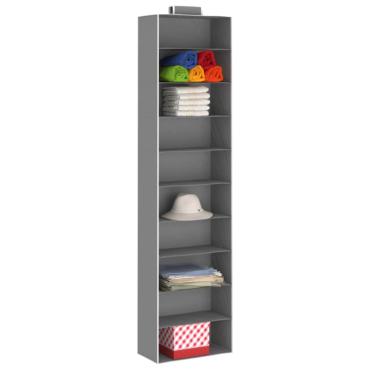 Vidaxl organisateurs de vêtements suspendus 2 pcs avec 10 étagères de tissu