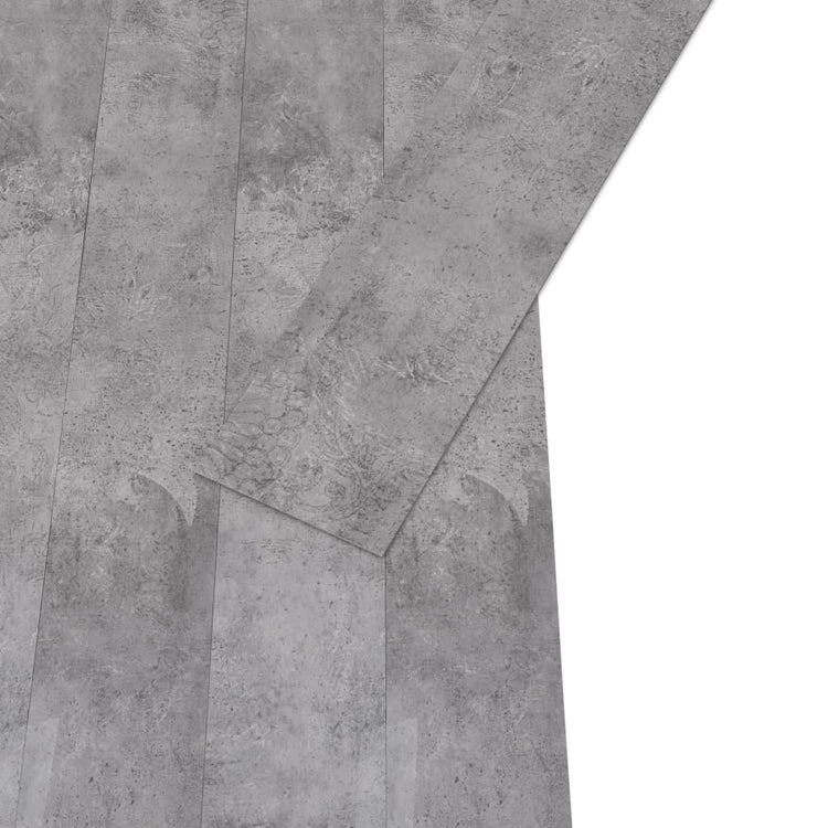 Planches de plancher vidaxl non auto-adhésive 4,46 m² 3 mm de ciment PVC marron