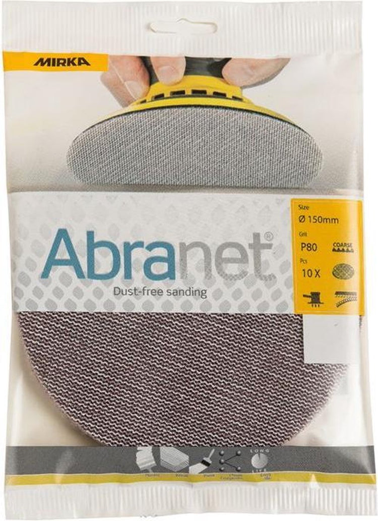 Disques abrasifs écologiques Mirka abranet 150mm *petit paquet* - p240