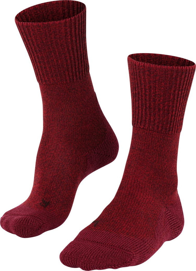 Falke tk1 laine anti-ampoules laine épaisse matériau fonctionnel chaussettes de randonnée femme rouge - taille 41-42