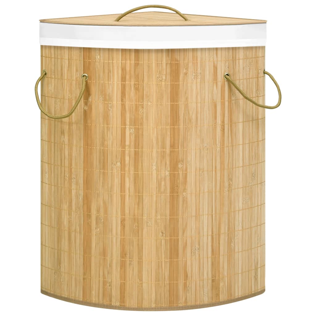 Vidaxl hoekwasmand 60 l bambou