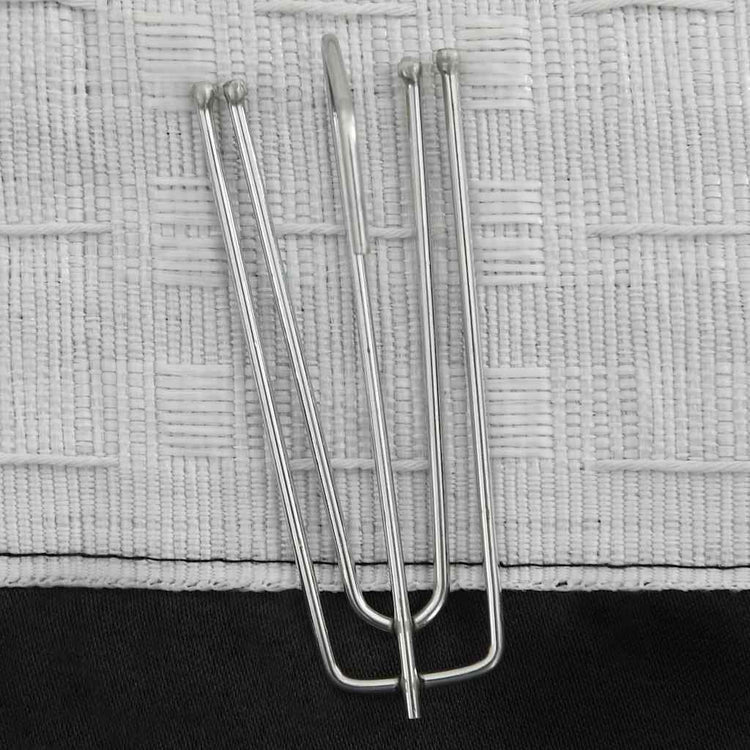 Vidaxl rideaux en lin Look Blackout Hooks 2 ST 140x245 cm noir