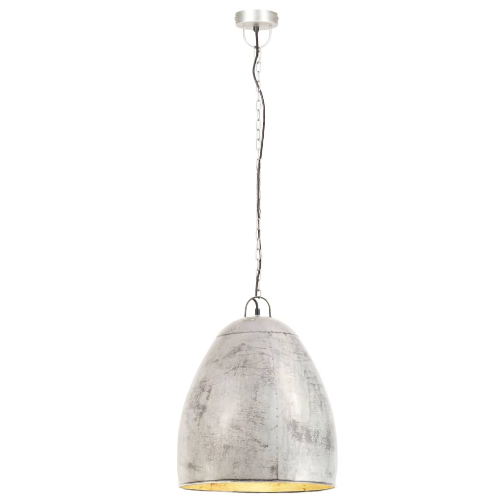 Vidaxl suspendu industriel environ 25 W e27 42 cm de couleur argentée