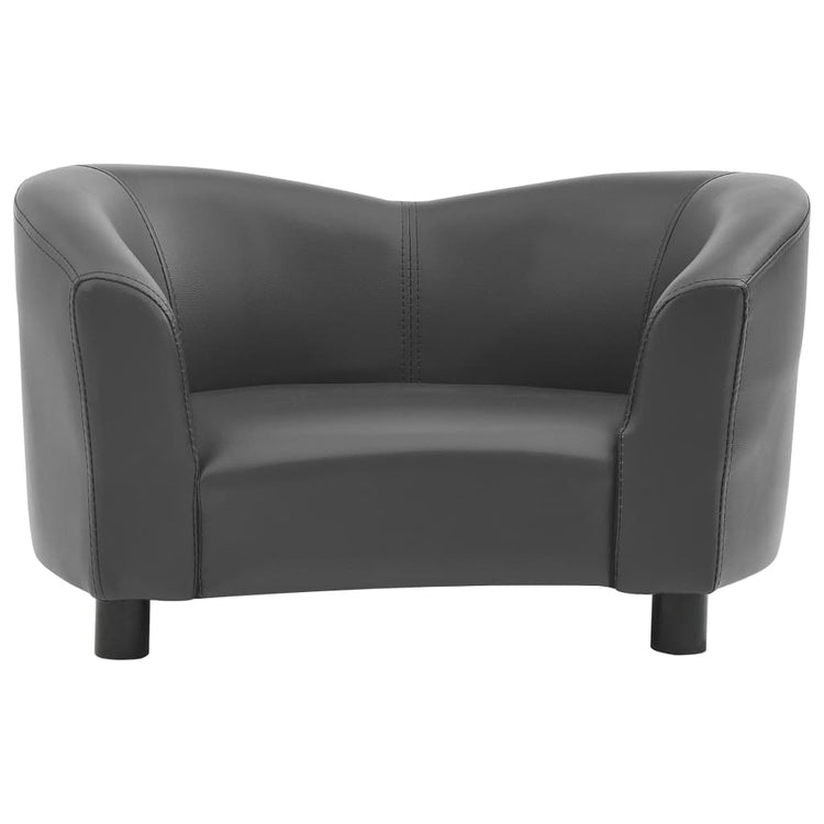 Vidaxl Dog Bank 67x41x39 cm en cuir artificiel gris