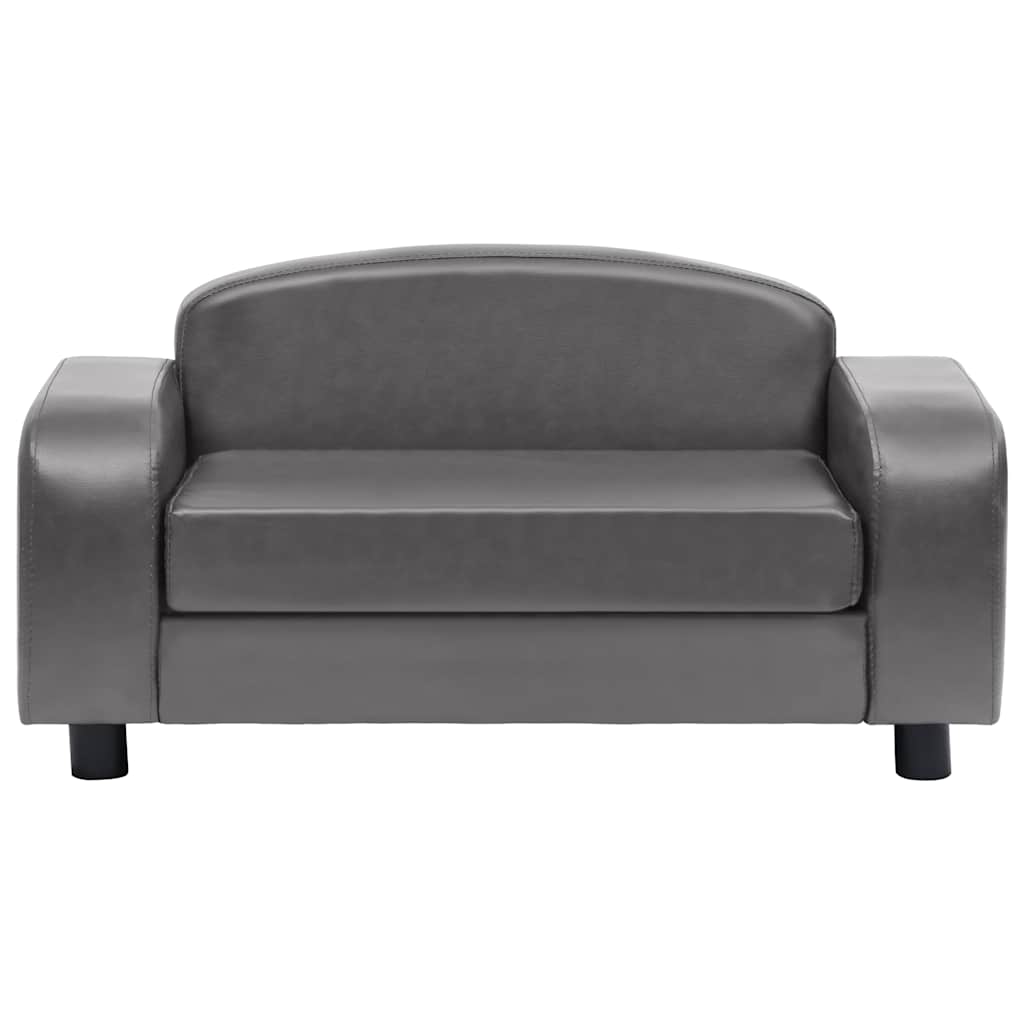 Vidaxl Dog Bank 80x50x40 cm en cuir artificiel gris