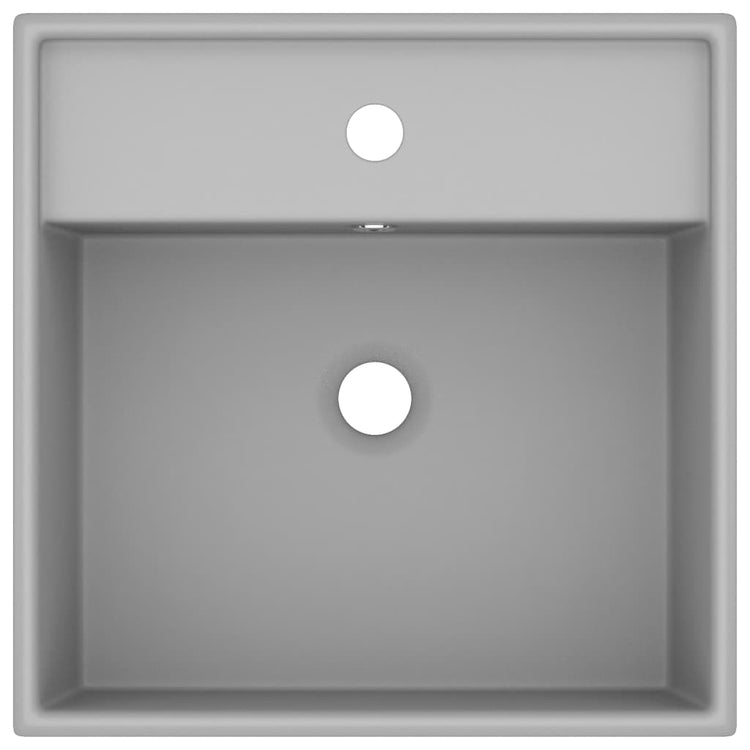 Vidaxl Washingin avec carré d'atterrissage 41x41 cm en céramique gris clair