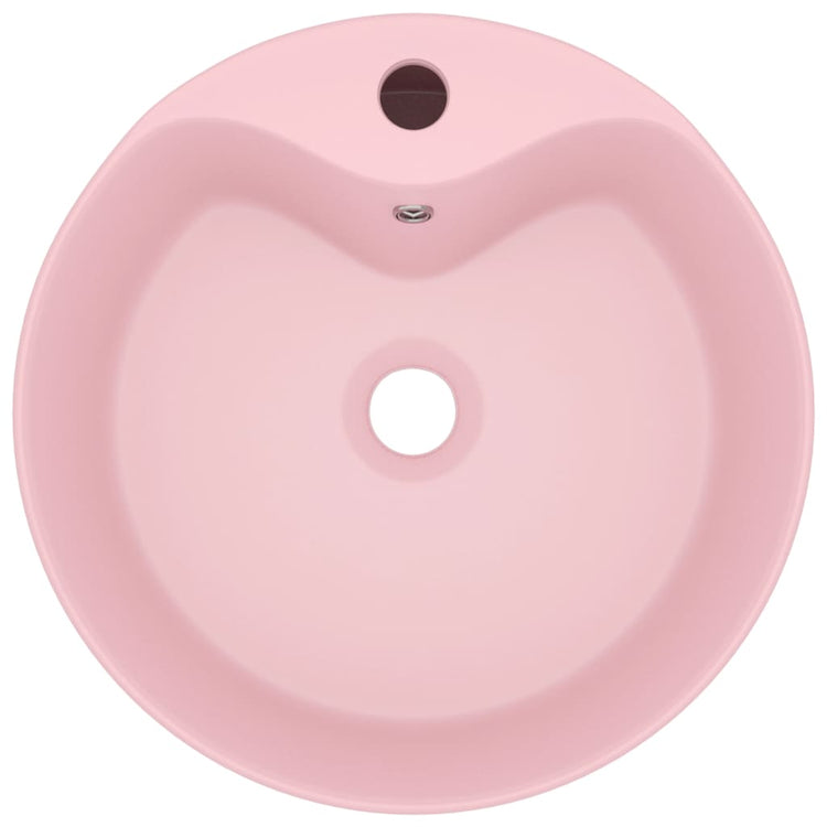 Vidaxl Washingin avec atterrissage 36x13 cm en céramique rose