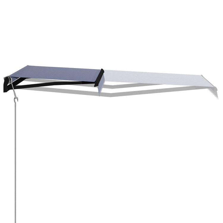 Vidaxl Luifel étend automatiquement 300x250 cm bleu et blanc