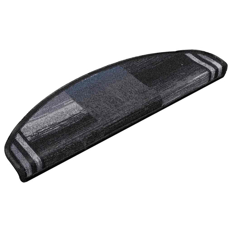 Vidaxl Mat à escalier auto-adhésif 15 ST 65x21x4 cm noir et gris