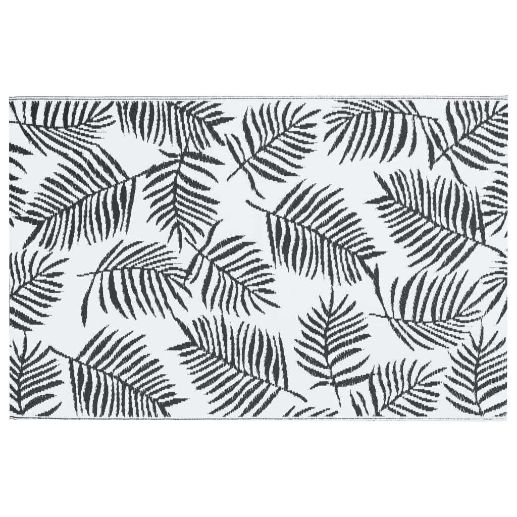 Vidaxl Extérieur Rug 80x150 cm pp blanc et noir