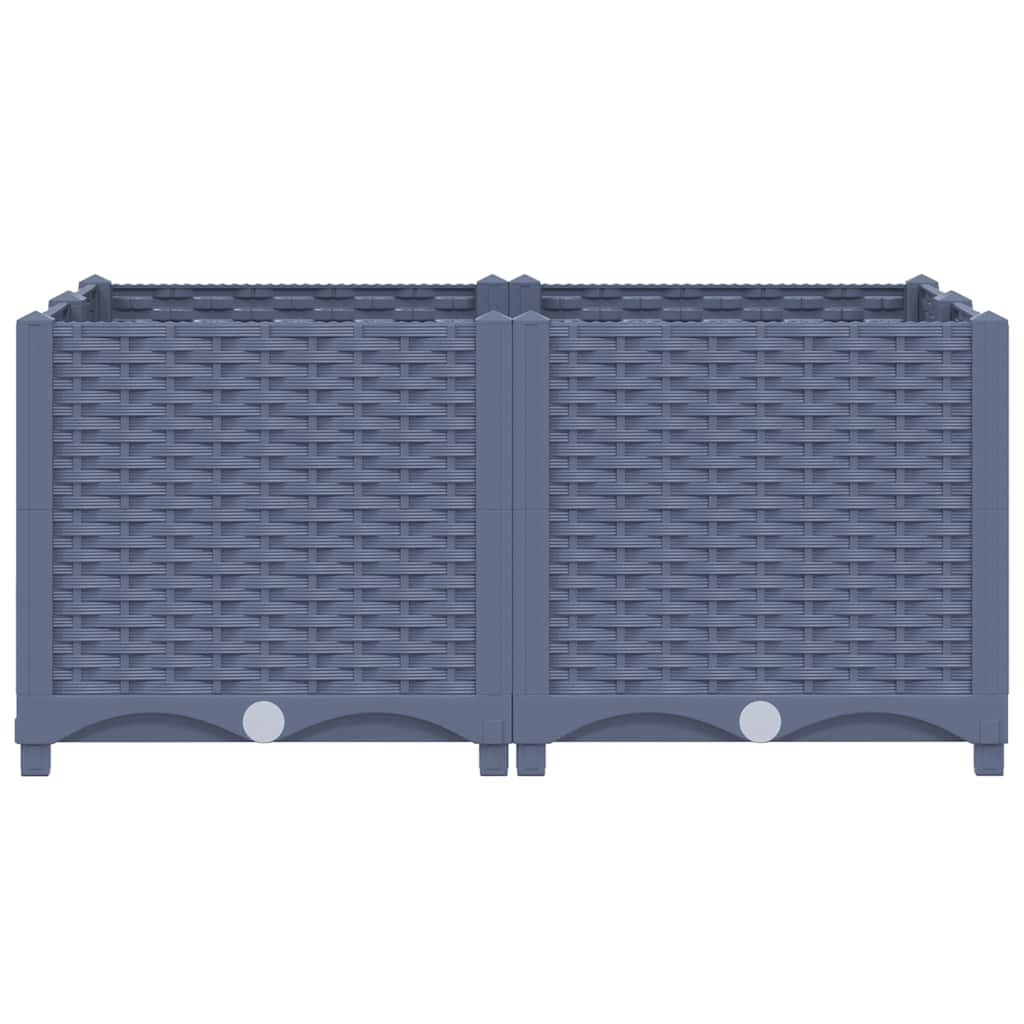 Vidaxl Planter surélevé 80x80x38 cm en polypropylène