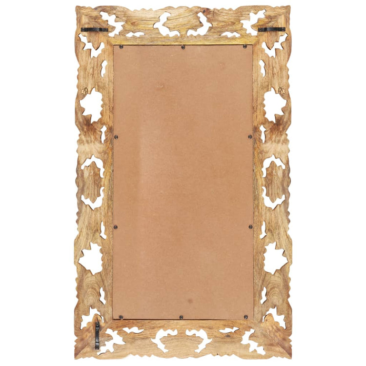 Vidaxl Mirror Hand -Cut 80x50 cm Mango Solid Brown