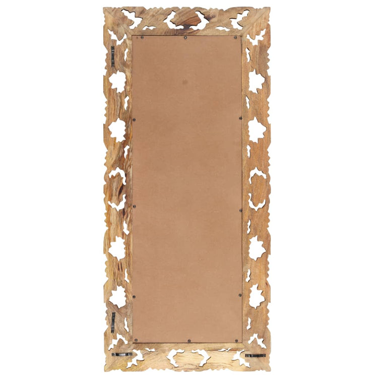 Vidaxl Mirror Hand -Cut 110x50 cm Mango Solid Brown