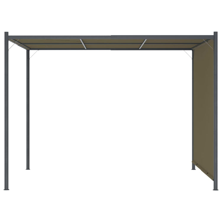 Vidaxl pergola avec toit extensible 180 g m² 3x3 m taupe