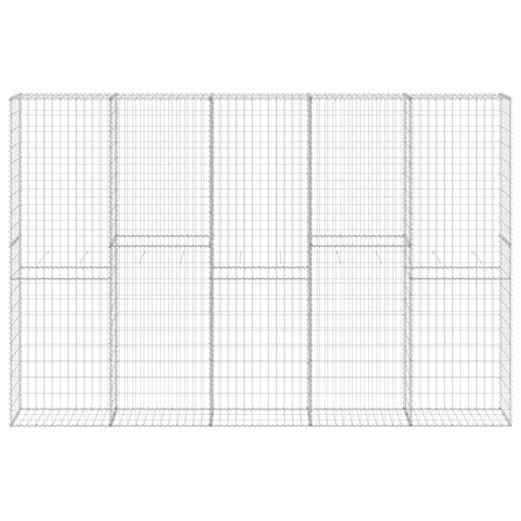 Mur de schanskorf Vidaxl avec couvercles 300x30x200 cm en acier galvanisé