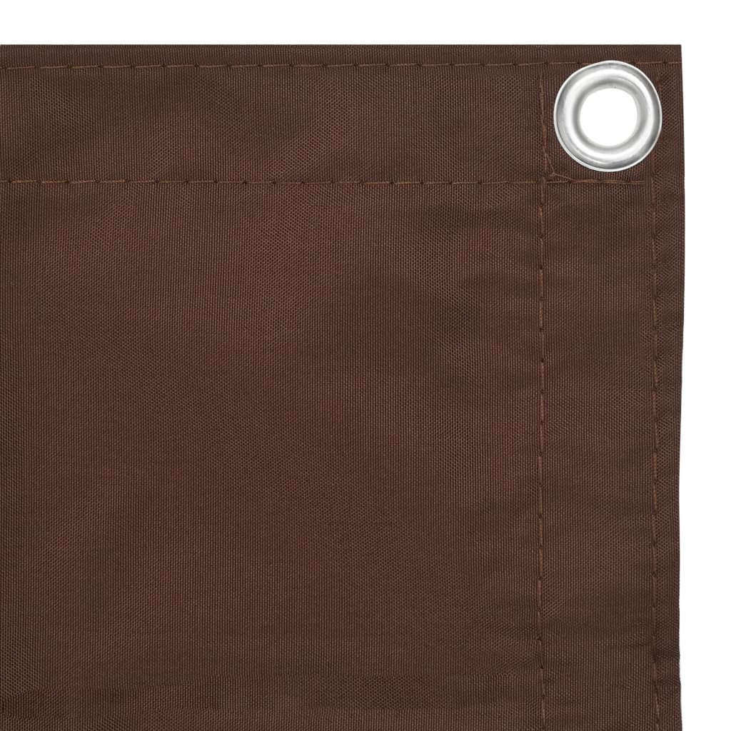 Écran de balcon Vidaxl 90x500 cm Oxford tissu brun