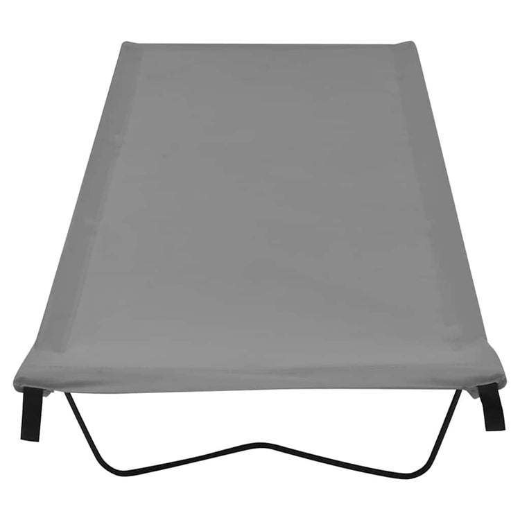 Vidaxl Camp Lits 2 ST 180X60X19 CM Tissu oxford et gris en acier