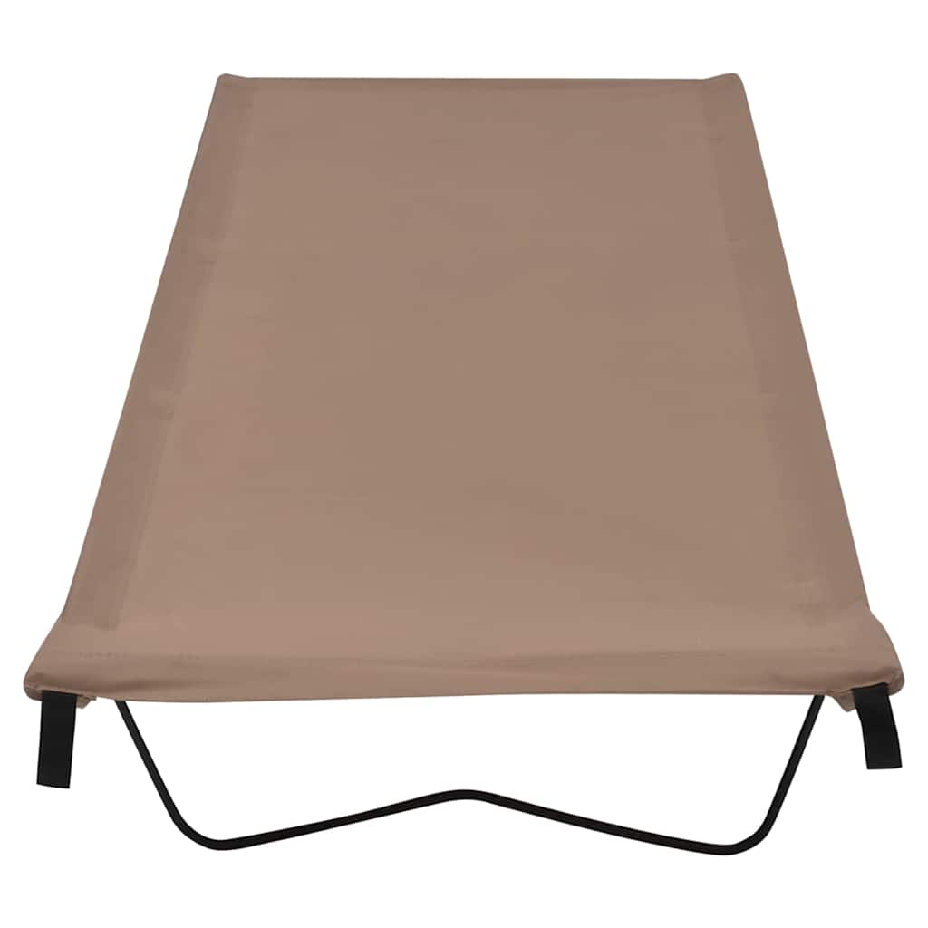 Vidaxl Camp Lits 2 ST 180X60X19 CM Tissu oxford et taupe en acier