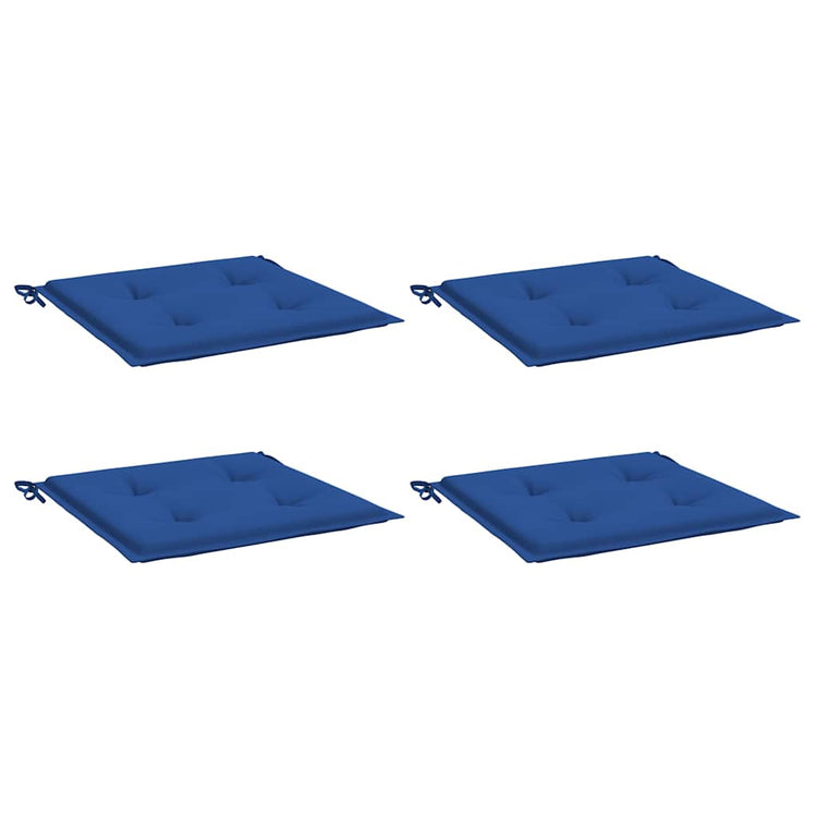Coussins de chaise de jardin vidaxl 4 pcs 40x40x3 cm oxford tissu royal bleu